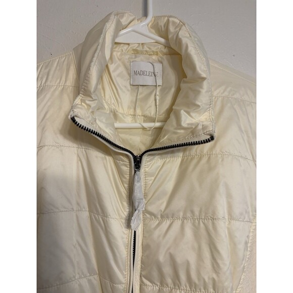 Madeleine 12 Medium Ivory Cream Jacket Coat Wool Zip - Picture 3 of 6